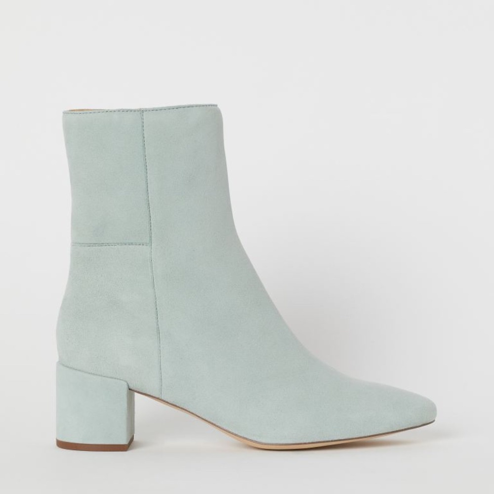 Mint Suede Ankle Boots